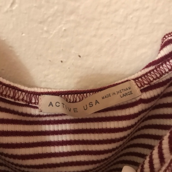 Red and White Off the Shoulder long sleeve - Picture 3 of 3